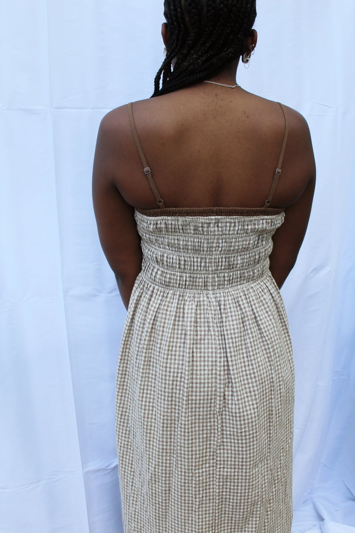 Gingham Midi Dress