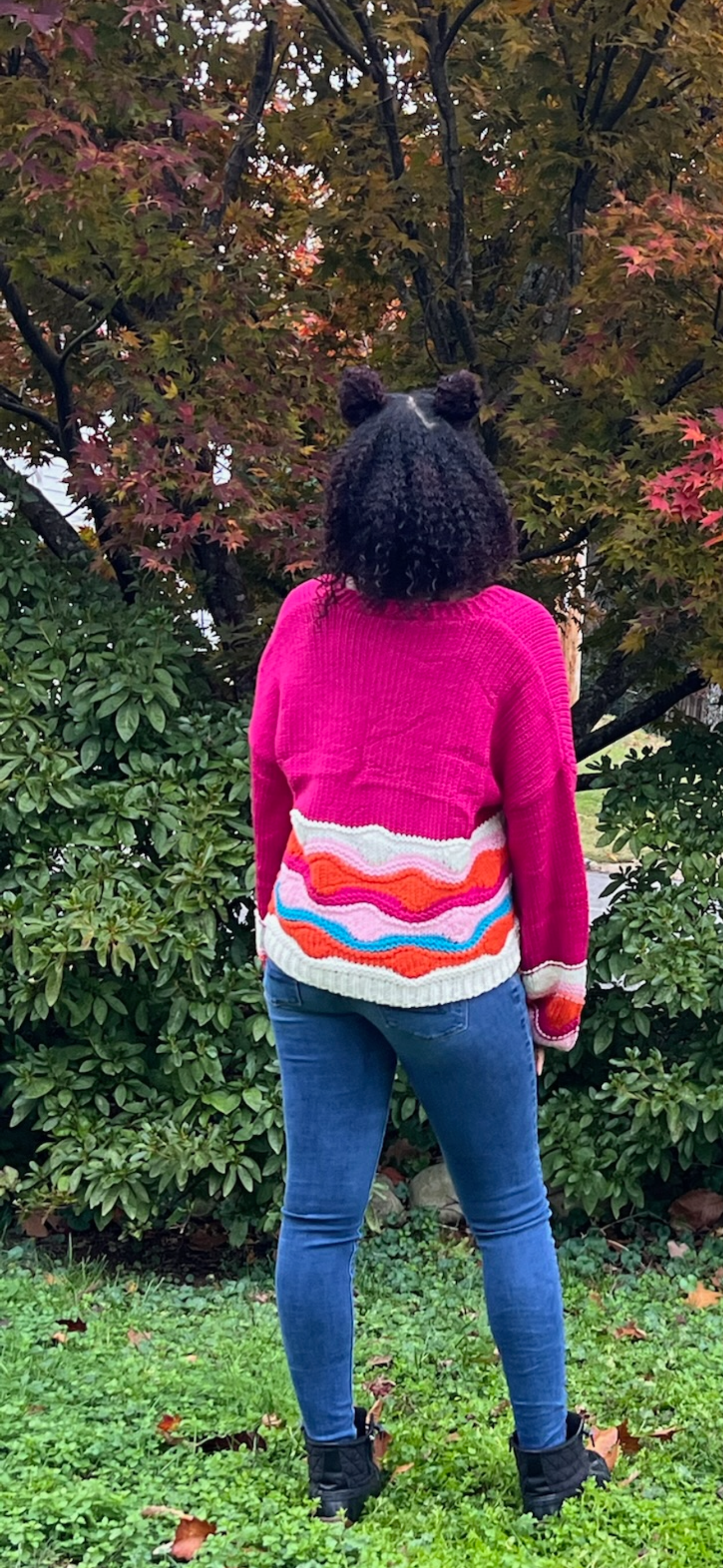 Berry swirl sweater